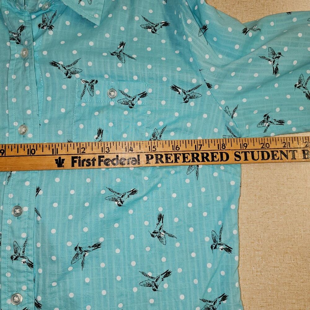 KAREN SCOTT All Over Bird Print Shirt Womens Size Small Novelty Office - Picture 3 of 7